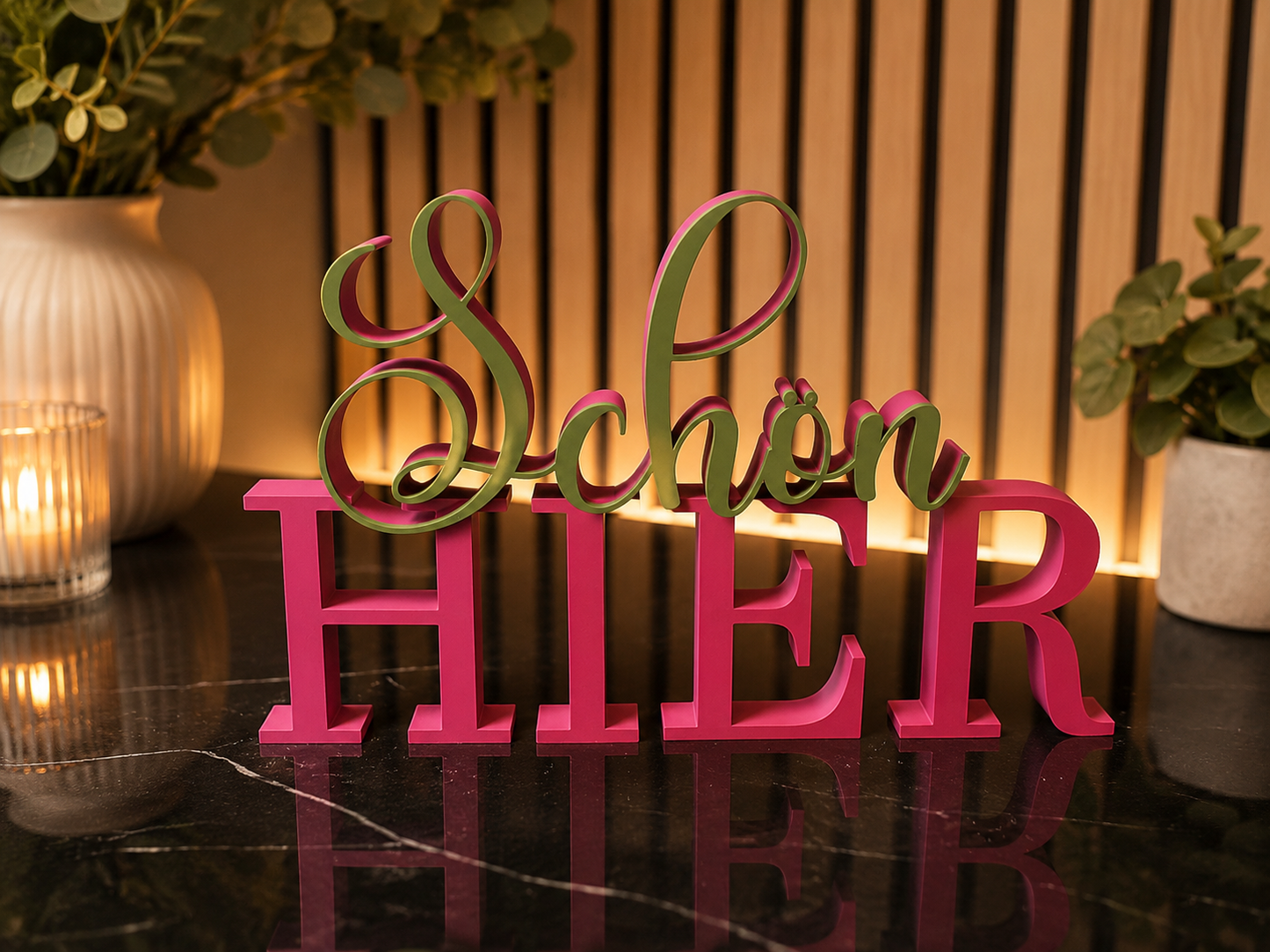 Schriftzug "Schön hier"