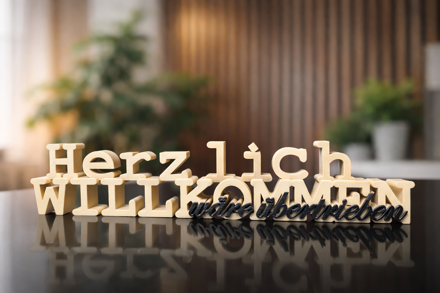 Schild "Herzlich Willkommen"