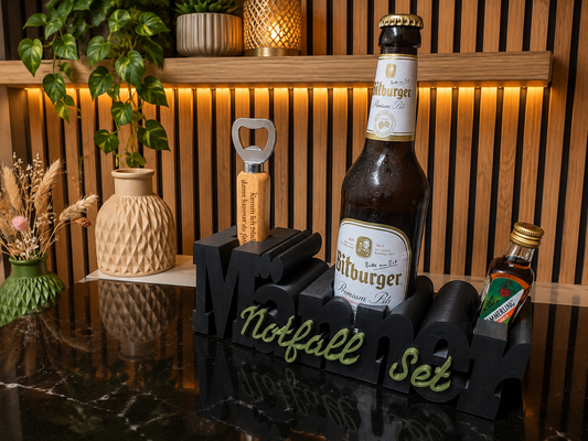 Männer Notfall-Set – Flaschenhalter mit Flaschenöffner