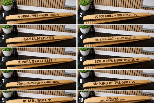 Grillzange Bambus 60cm in Geschenkverpackung