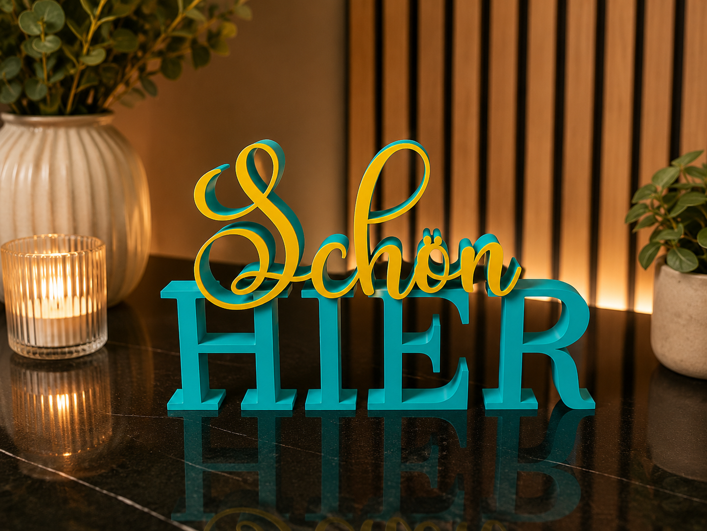 Schriftzug "Schön hier"
