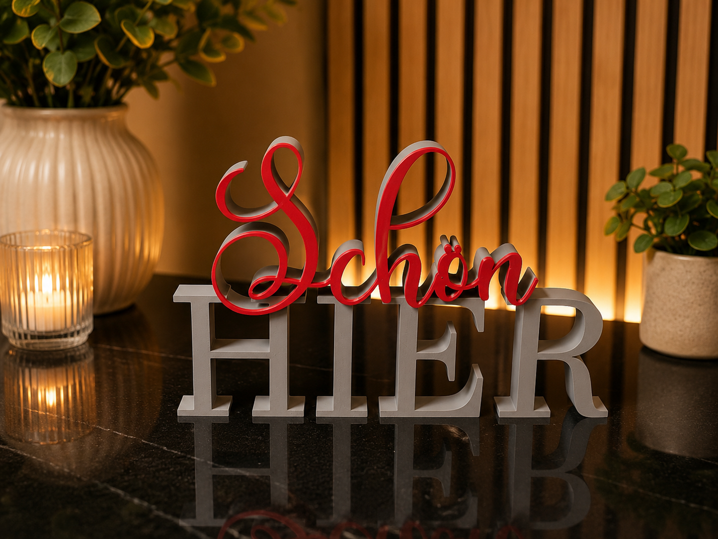 Schriftzug "Schön hier"