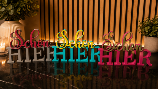 Schriftzug "Schön hier"