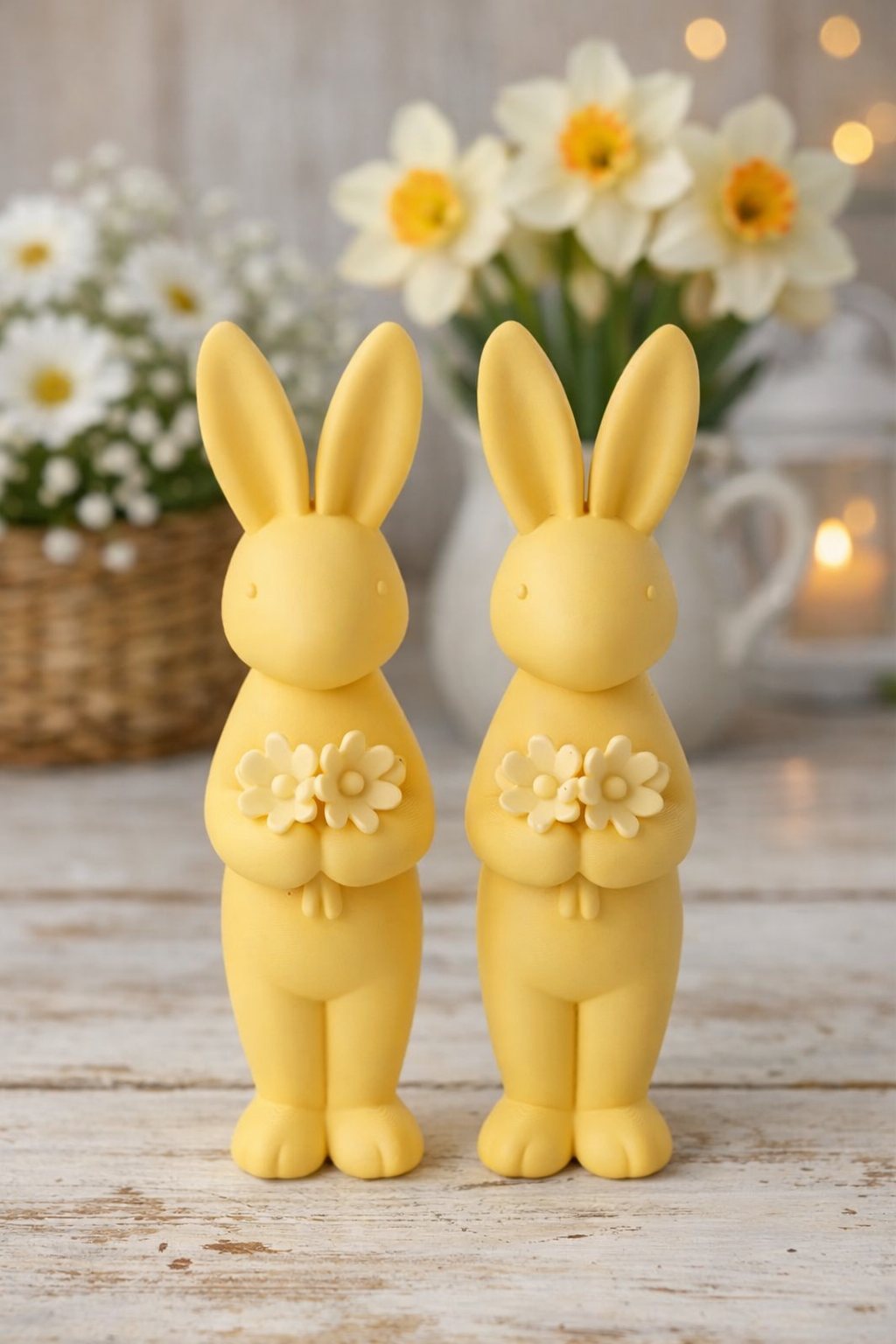 Deko-Hase mit Blumen