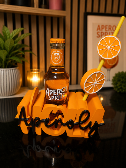Aperoly – Geschenkset Dekorativer Flaschenhalter für Aperol-Liebhaber